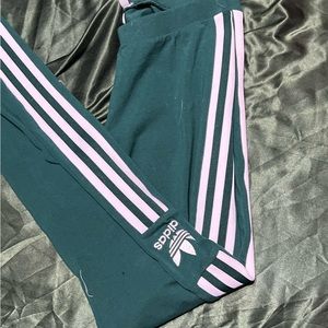 adidas green leggings
